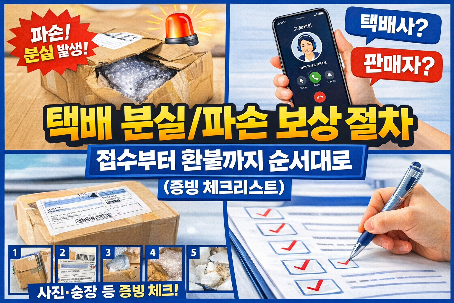 택배 분실&middot;파손 보상받는 법: 14일 접수, 증빙 준비, 보상 한도까지 한 번에