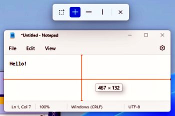 마소 파워토이는 화면 눈금자 확인 기능이 있습니다