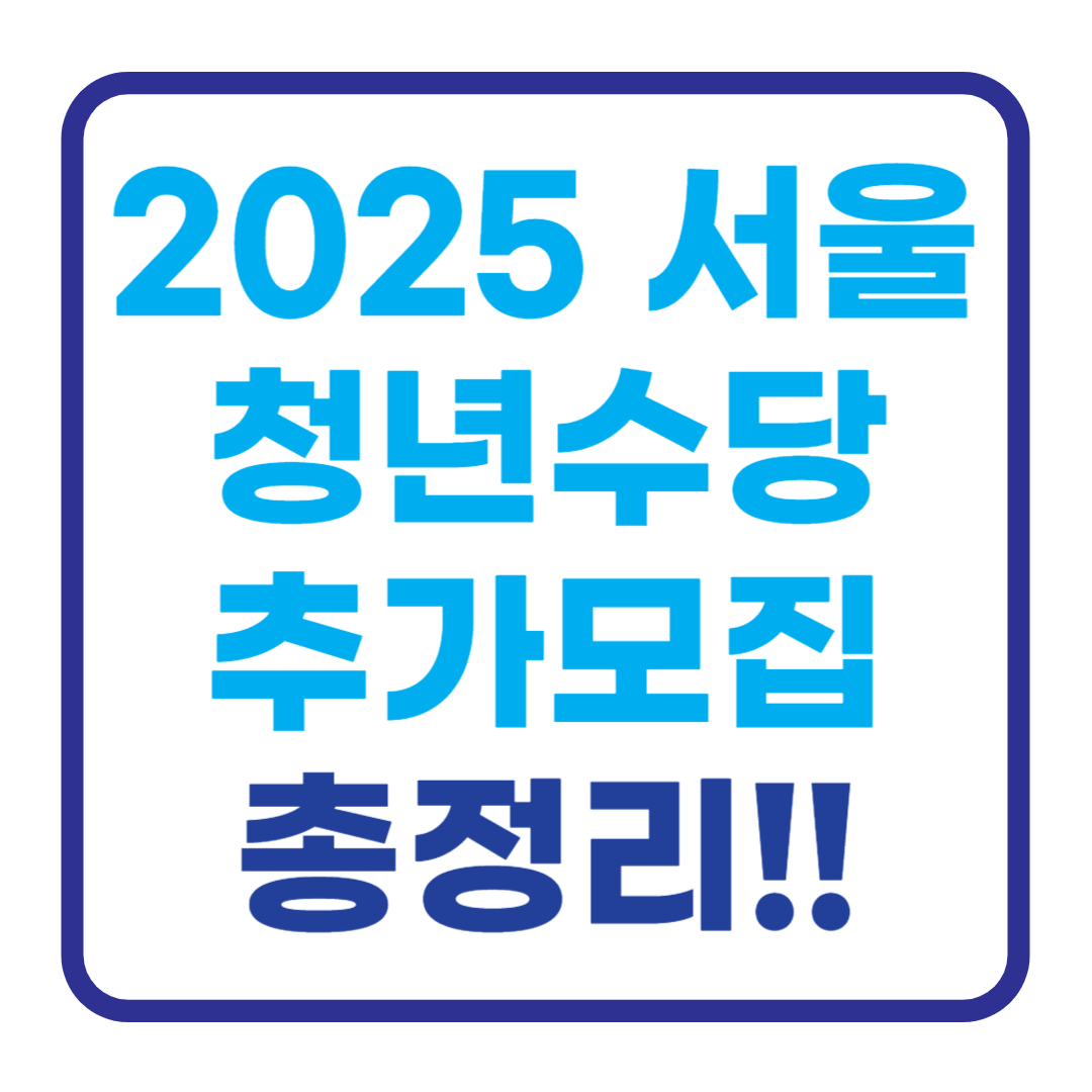 🔥[2025 서울 청년수당 2차 모집] 최대 300만 원 지원! 지금 신청하세요!