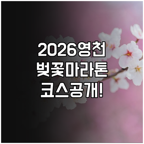 2026 영천 벚꽃 마라톤 대회 일정..