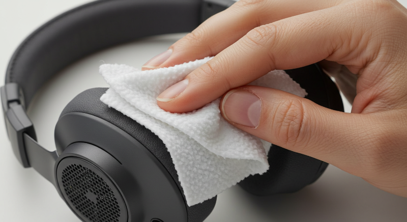 패드 표면을 부드럽게 닦아냅니다