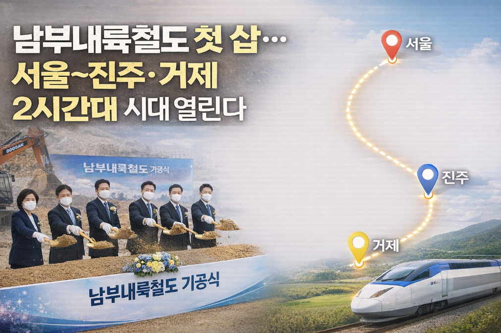 서울~진주 2시간, 남부내륙철도 착공 총정리