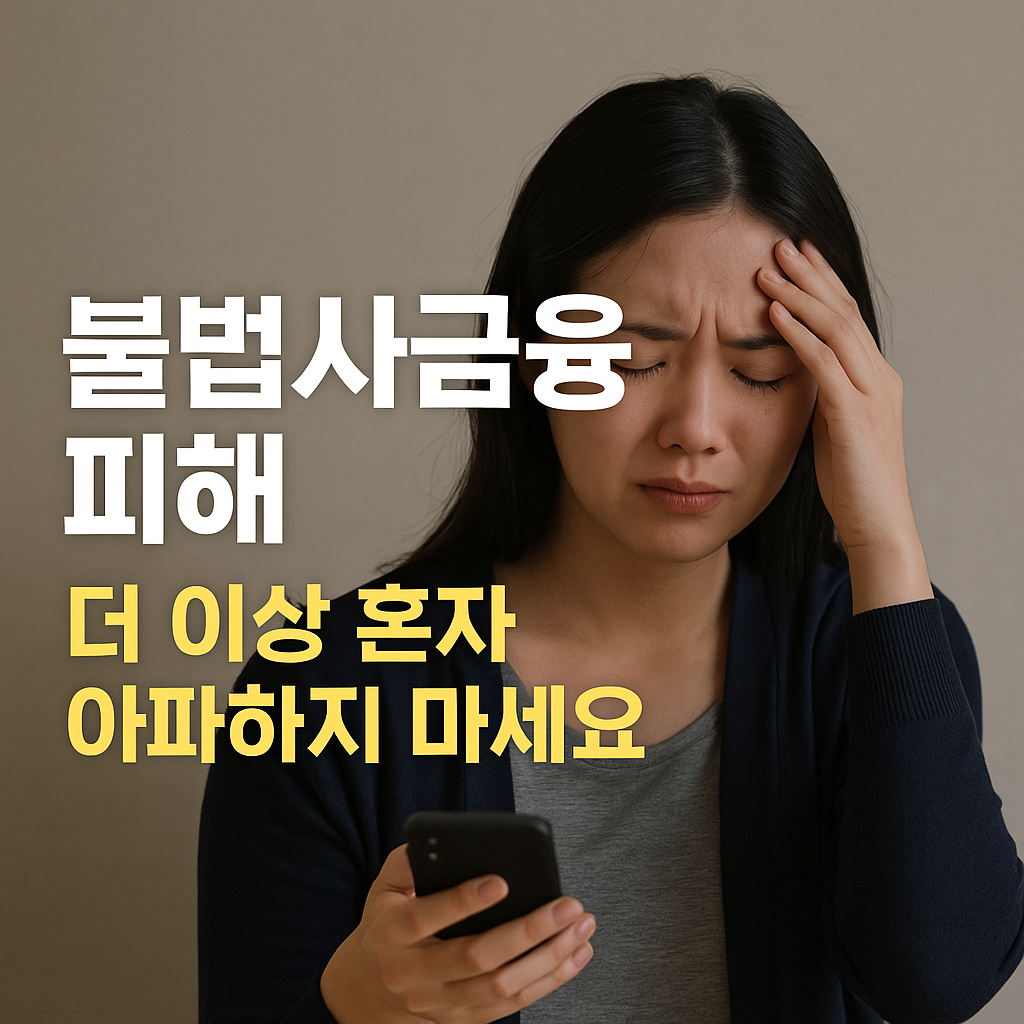 불법사금융 피해, 더 이상 혼자 아파하지 마세요