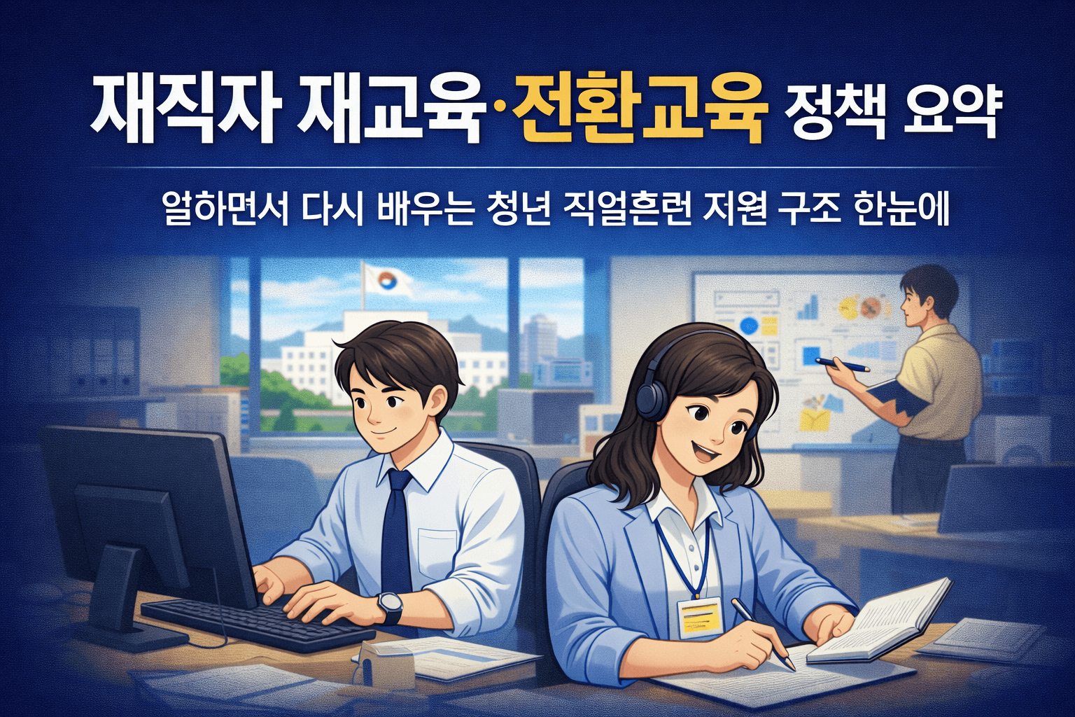 청년직업훈련-재직자 재교육·전환 교육-썸네일