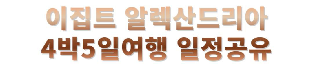 이집트 알렉산드리아 여행후기