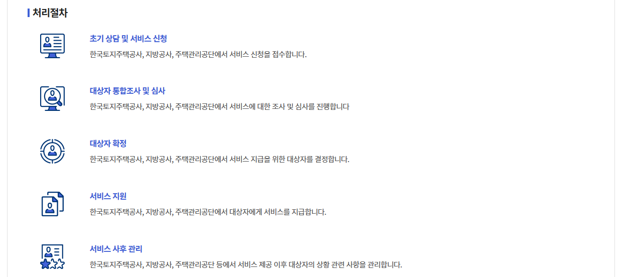 국민임대주택 공금정보가이드