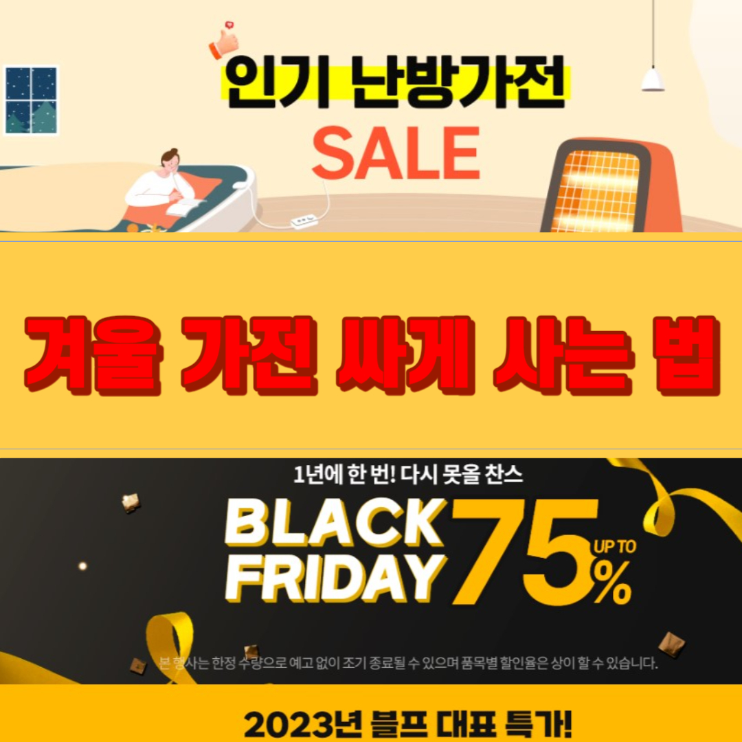 겨울 가전 싸게 사는 법 블랙프라이데이 세일