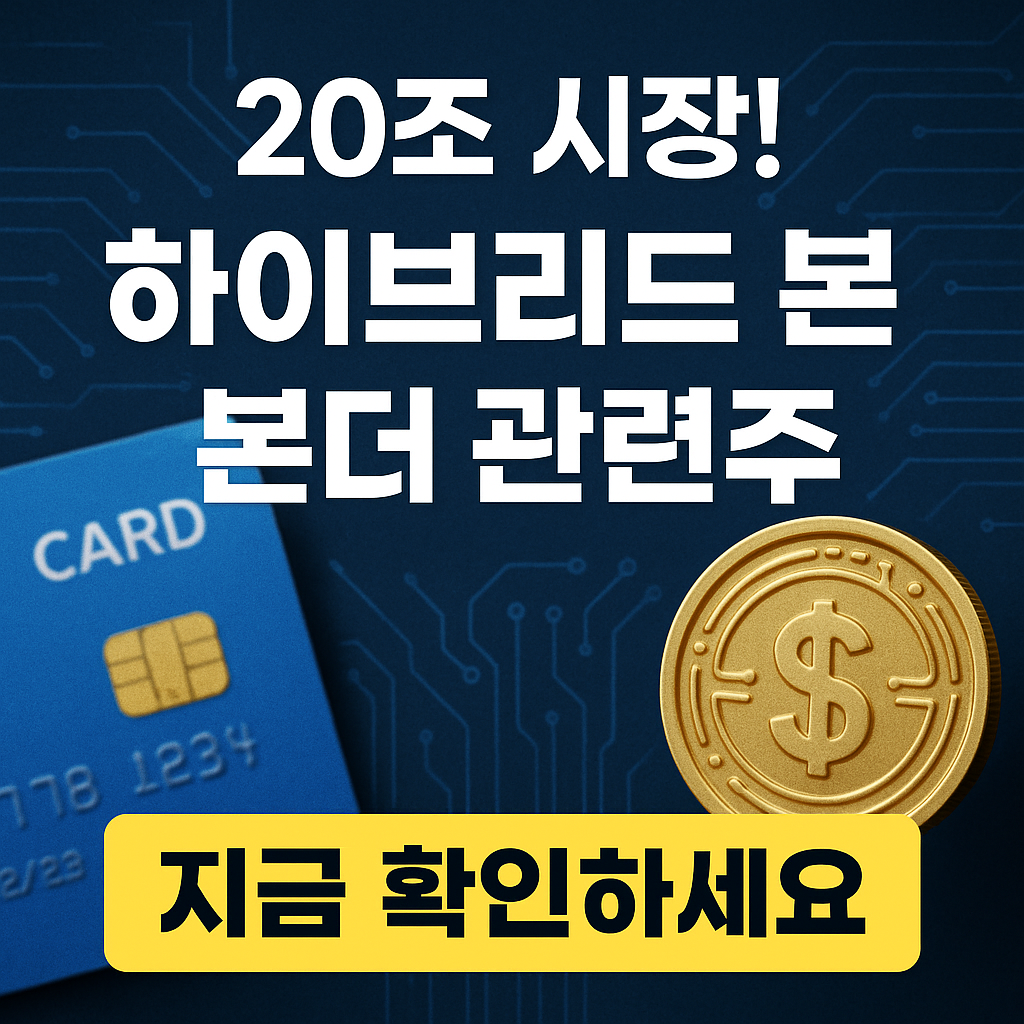 20조 시장 강조와 하이브리드 본더 관련주 문구가 중앙에 배치된 금융 테마 썸네일 이미지