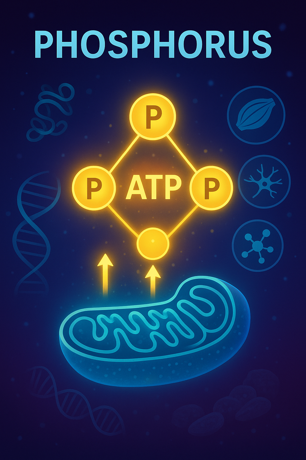 미토콘드리아 내부에서 ATP가 생성되는 모습
