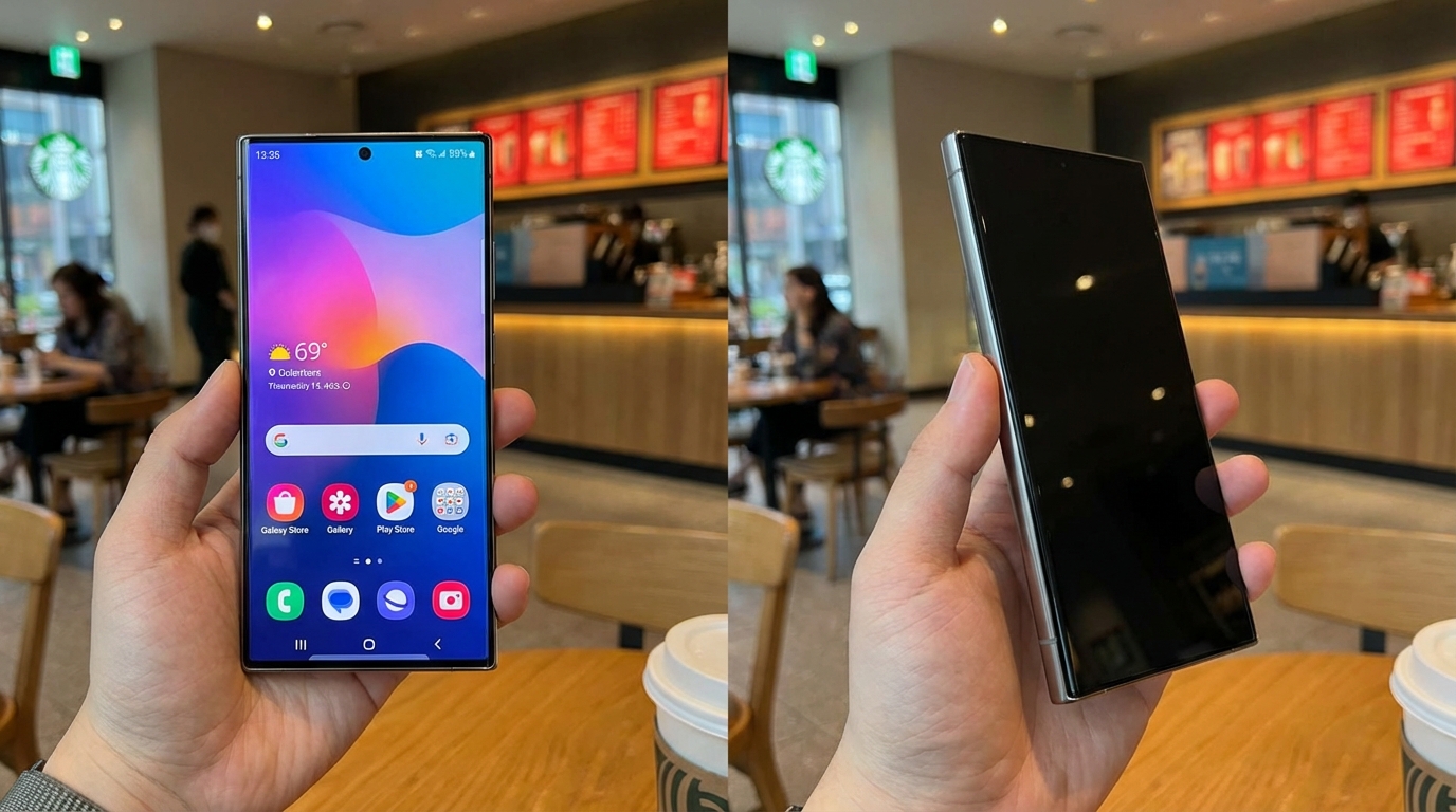 갤럭시 S26 울트라의 6.9인치 대화면과 측면 시인성을 차단하는 프라이버시 디스플레이 기술