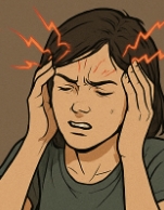 머리가 찌릿찌릿 아파요