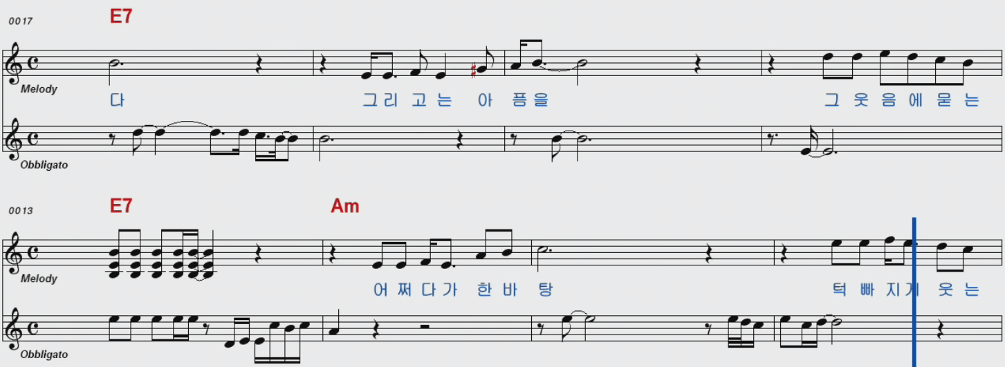 나훈아 테스형 악보