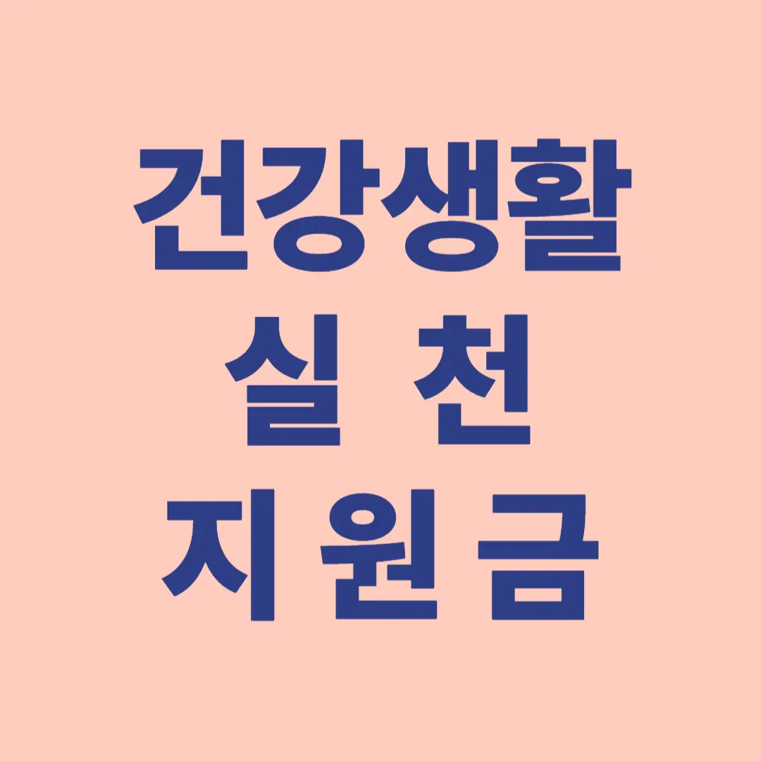 건강생활실천지원금 신청하기