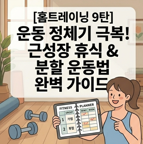 [홈트레이닝 9탄] 운동 정체기 극복 및 근성장 휴식을 위한 분할 운동법 홈트레이닝 루틴 완벽 가이드