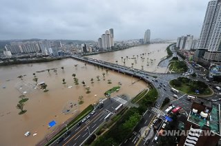 울산 태화강 폭우 피해