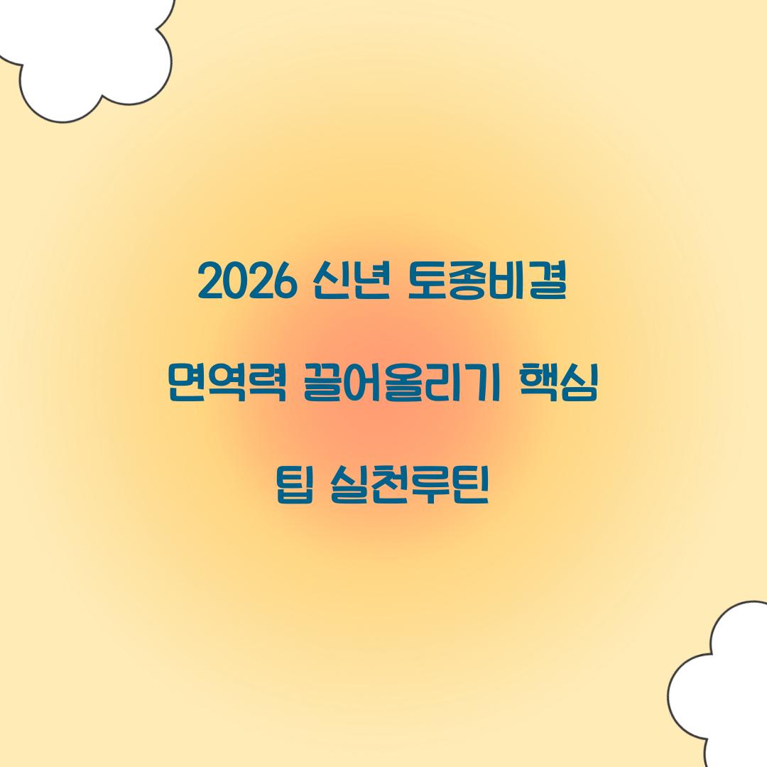 2026 신년 토종비결