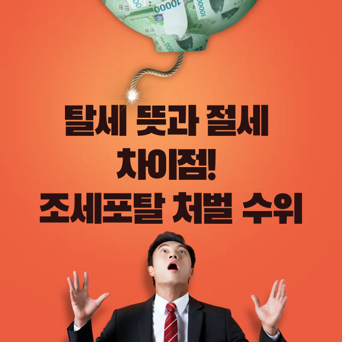 탈세 뜻과 절세 차이점! 조세포탈 처벌 수위