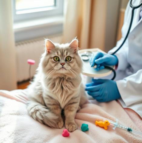 심장사상충 예방접종중인 고양이