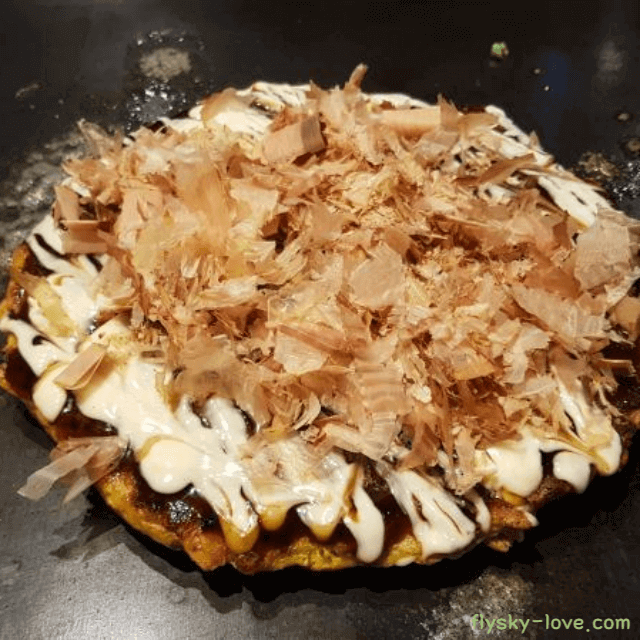 가쓰오부시를 이용한 오꼬노미야키