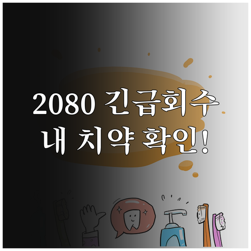 2080 치약 특정 제품 회수 소식 ..
