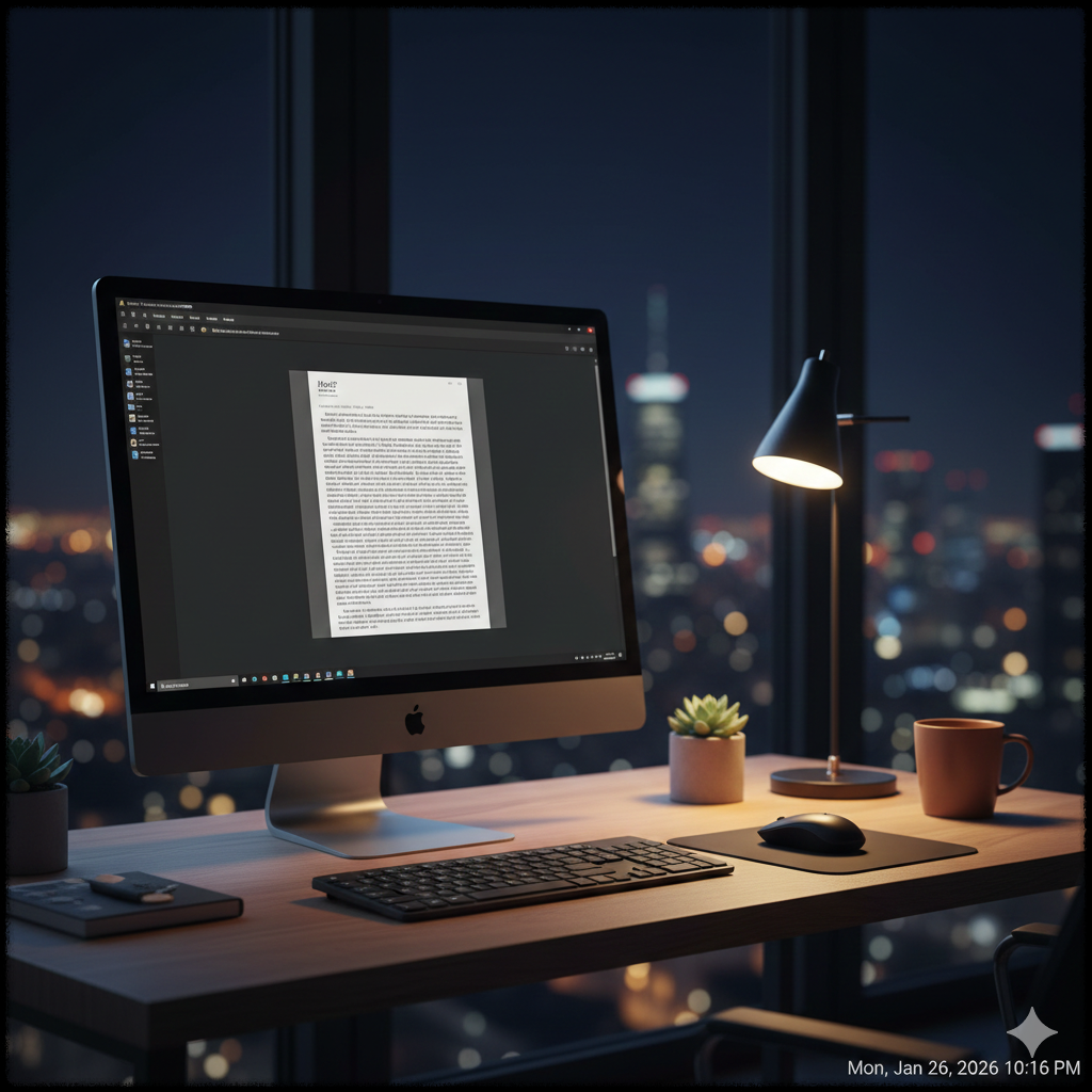 PDF 파일이 문제 없이 정상적으로 열리는 PC 화면