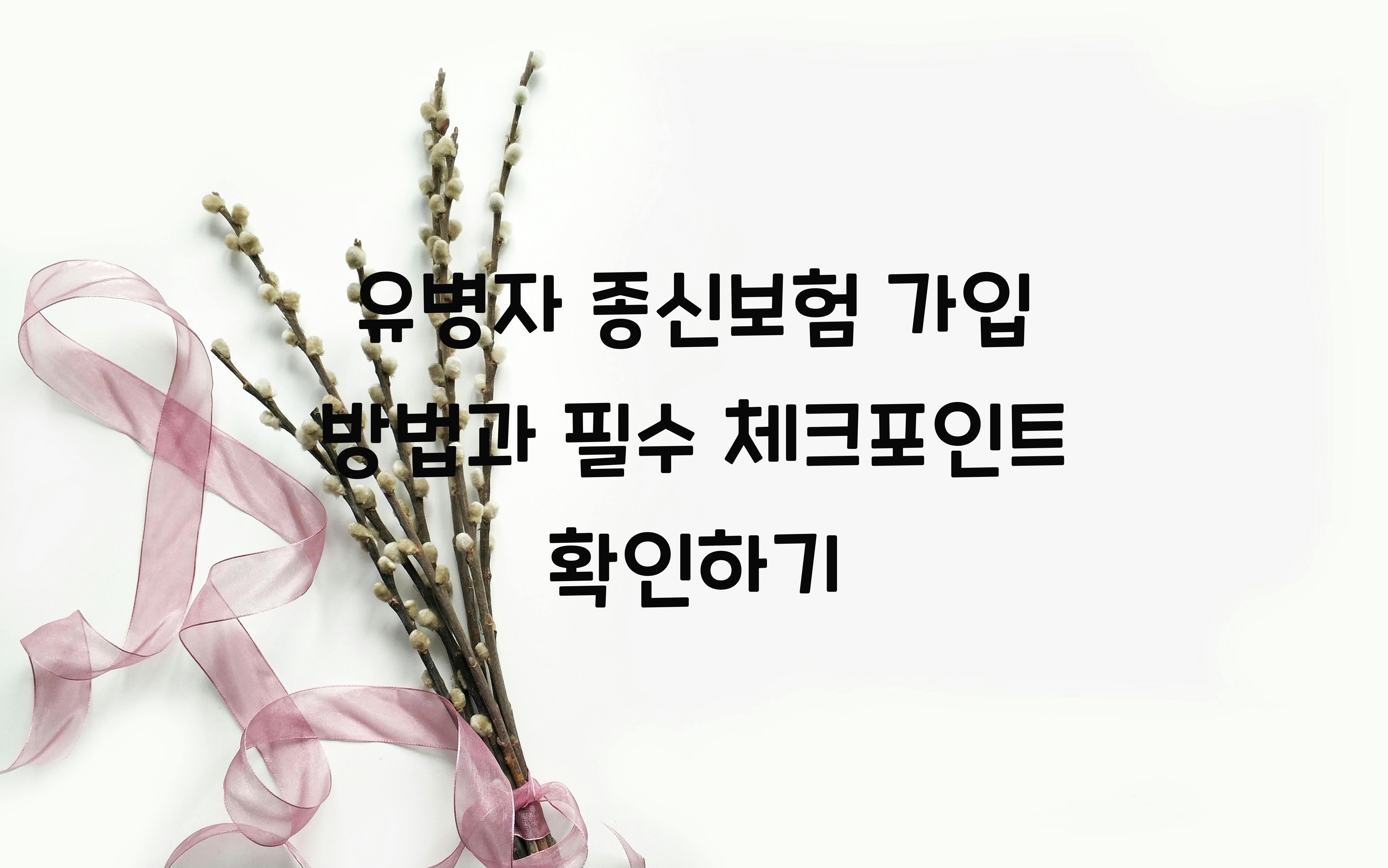 유병자 종신보험 가입 방법