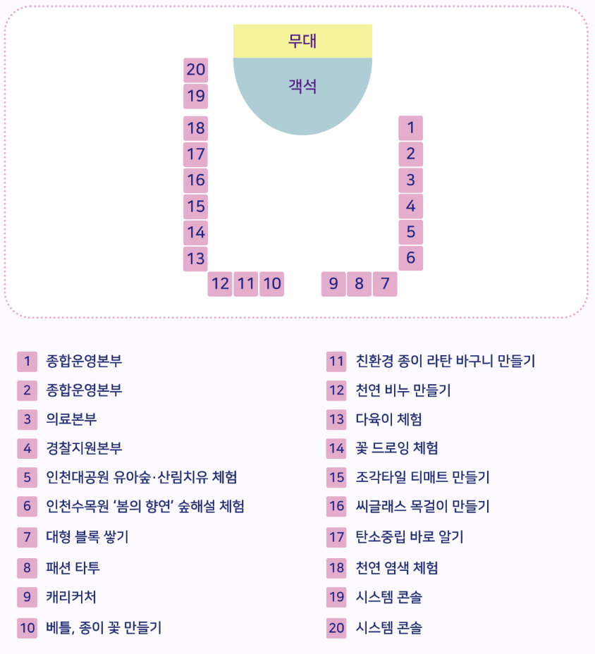인천 벚꽃축제 배치도