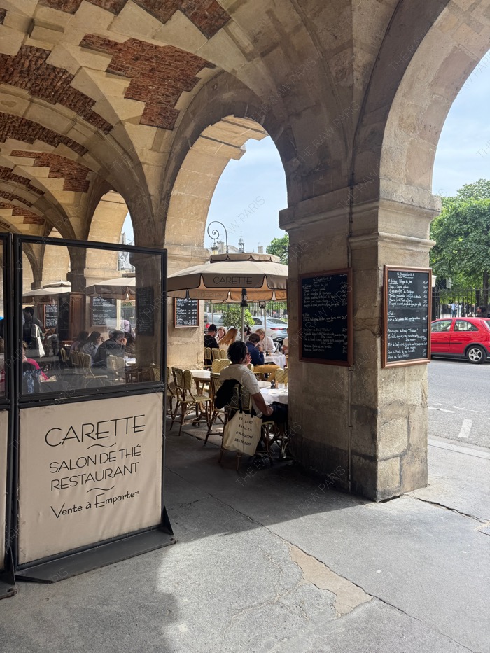 Paris cafe terrace morning Carette Seine view Paris lifestyle cost of living