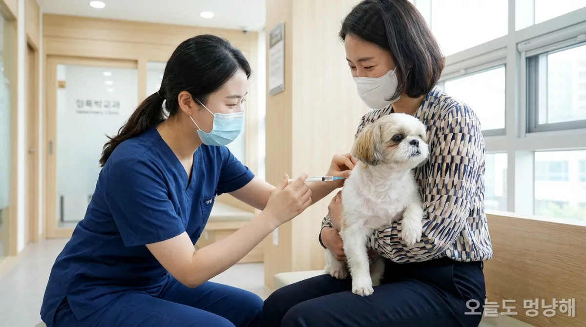한국 수의사가 반려동물에게 마이크로칩을 이식하는 부드러운 과정