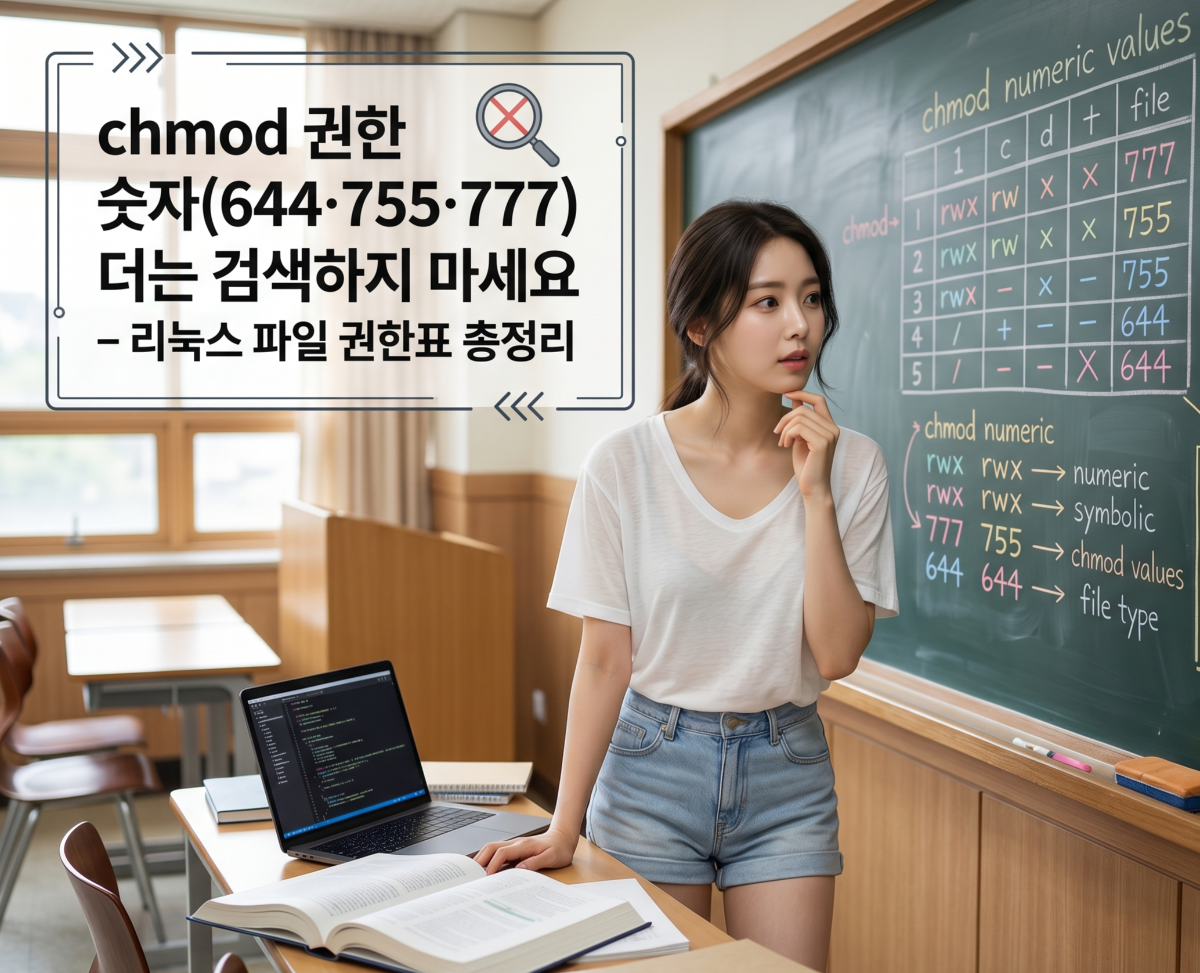 chmod 권한 숫자(644·755·777) 더는 검색하지 마세요 - 리눅스 파일 권한표 총정리