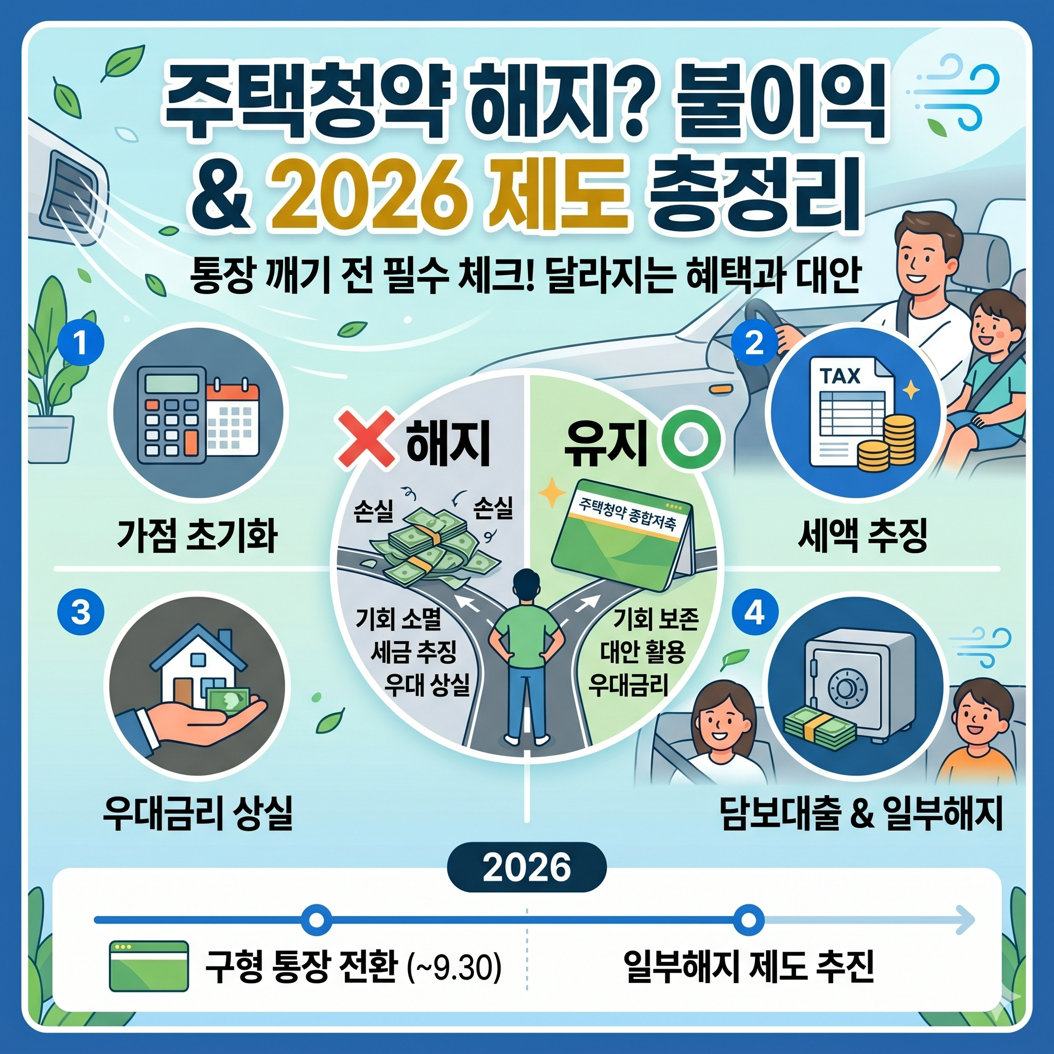 2026 주택청약 해지 전 필수 체크! 불이익과 제도 변경 포인트 총정리
