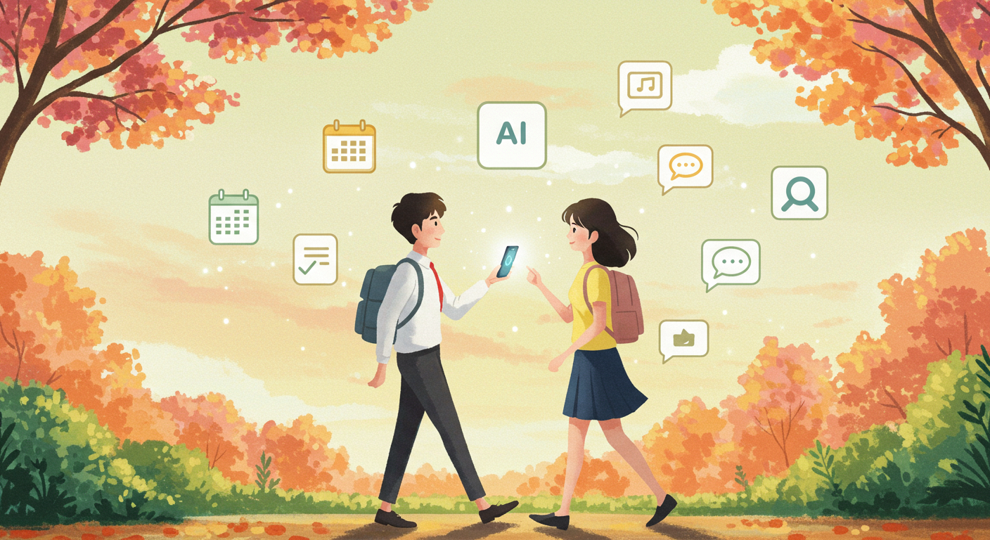 카카오톡 AI 비서로 하루를 자동화하는 모습