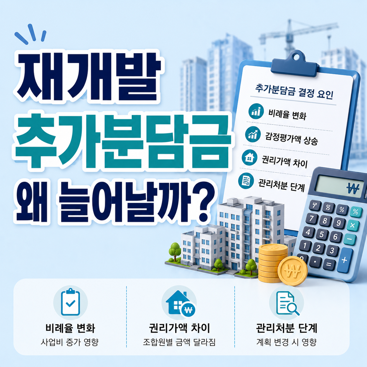 재개발 추가분담금 계산 조건 달라지는 이유