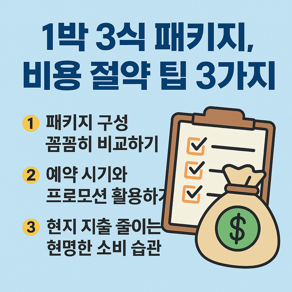 1박 3식 패키지, 비용 절약 팁 3가지