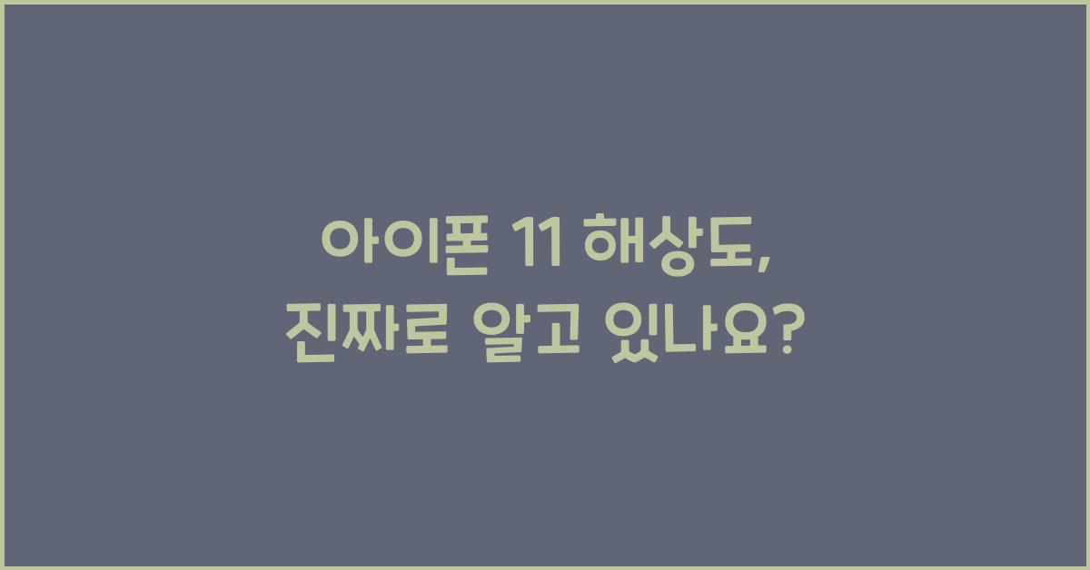 아이폰 11 해상도