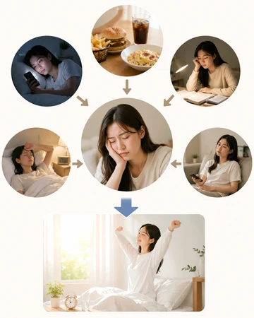 아침 피곤함 생활 관리 인포그래픽3