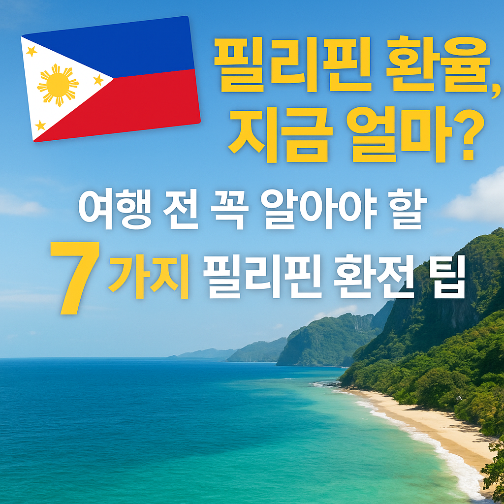 필리핀 환율, 지금 얼마? 여행 전 꼭 알아야 할 필리핀 환전 팁 7가지