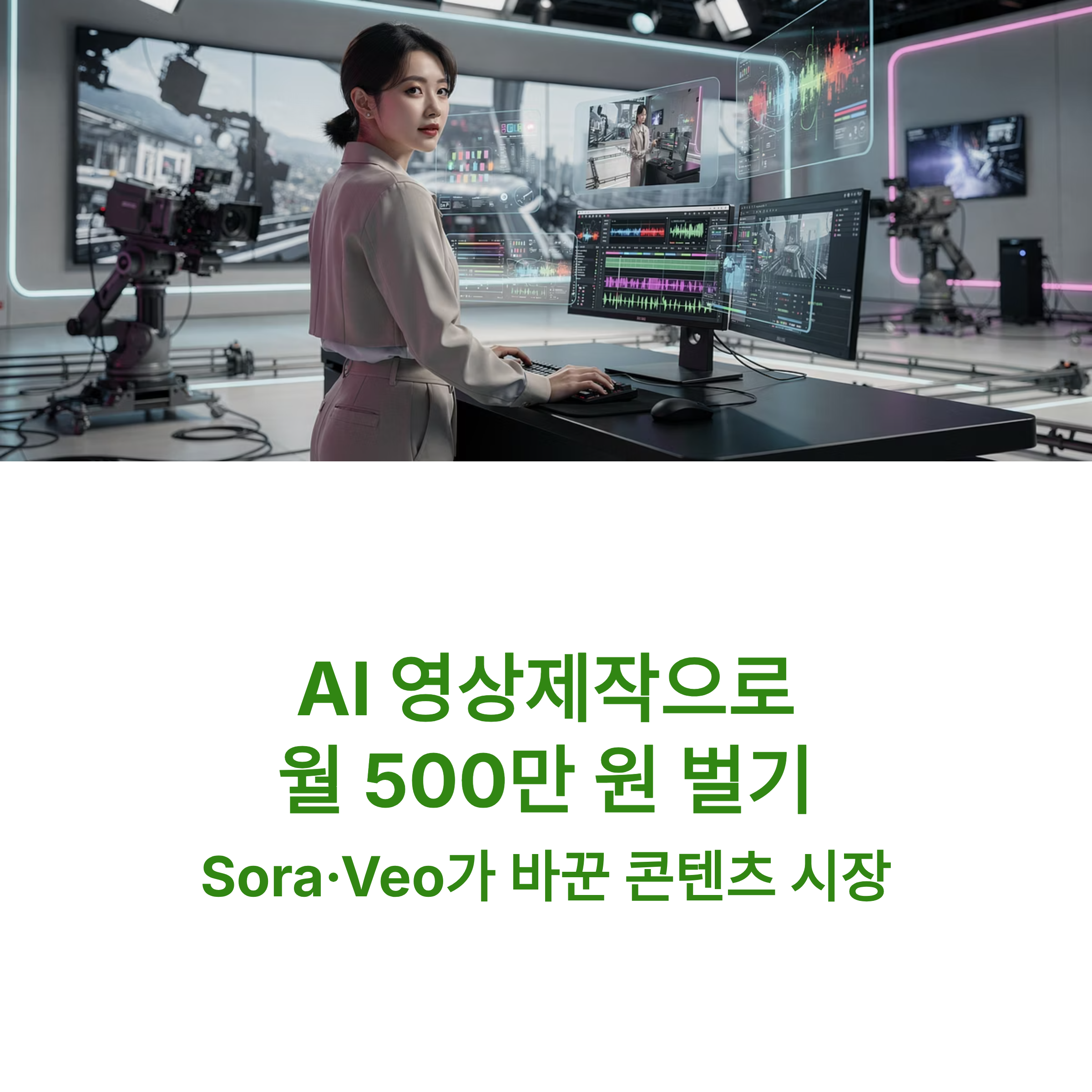 AI 영상 도구 Sora&middot;Veo로 월 500만 원 수익 가능? 콘텐츠 시장의 변화와 수익화 전략까지, 지금 확인하세요! 핵심 키워드 완벽 정리!