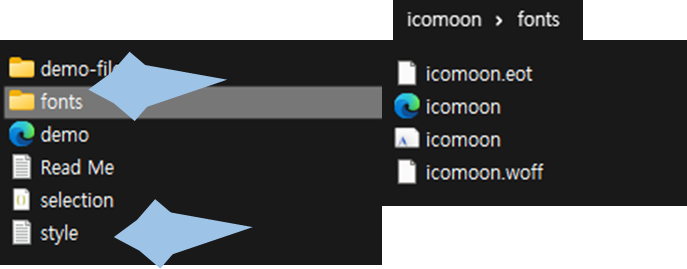 Icomoon follder