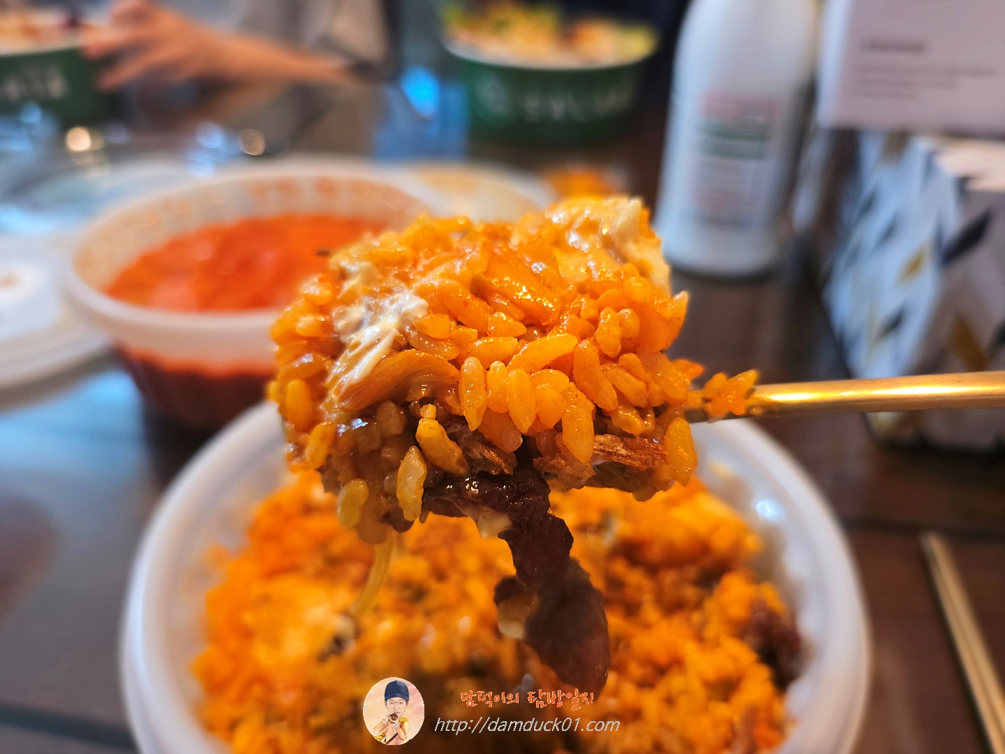 김치볶음밥+떡볶이 세트 (매운맛&amp;#44; 목살 추가)