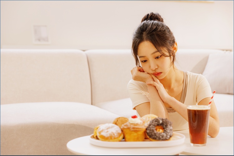 식단 구성이 너무 단순하다면 혈당이 확 올라갔다가 확 떨어집니다