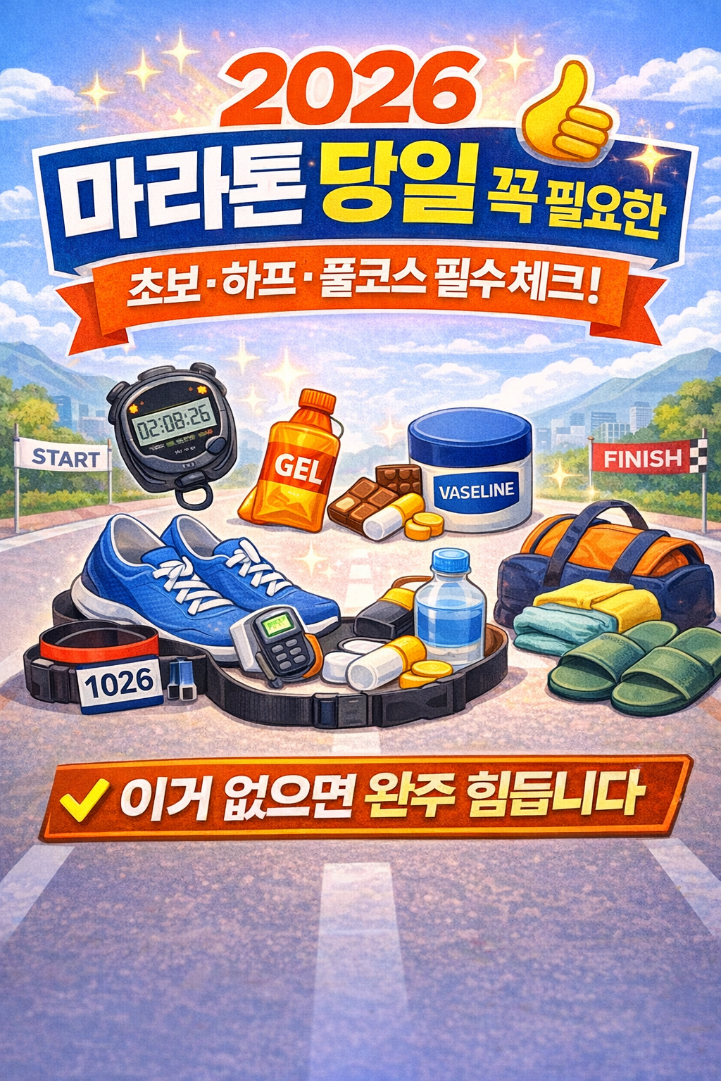 마라톤 준비물