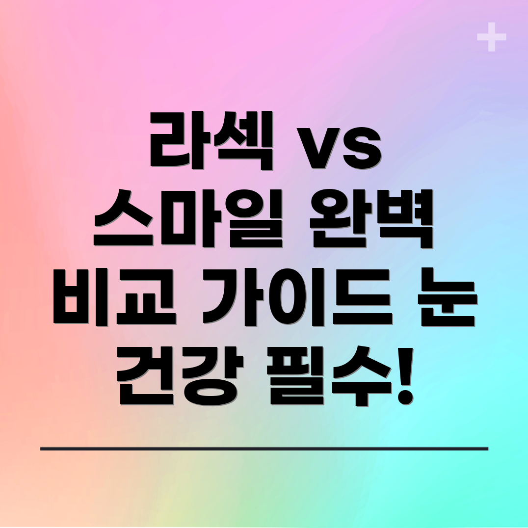 라섹과 스마일 라식 비교