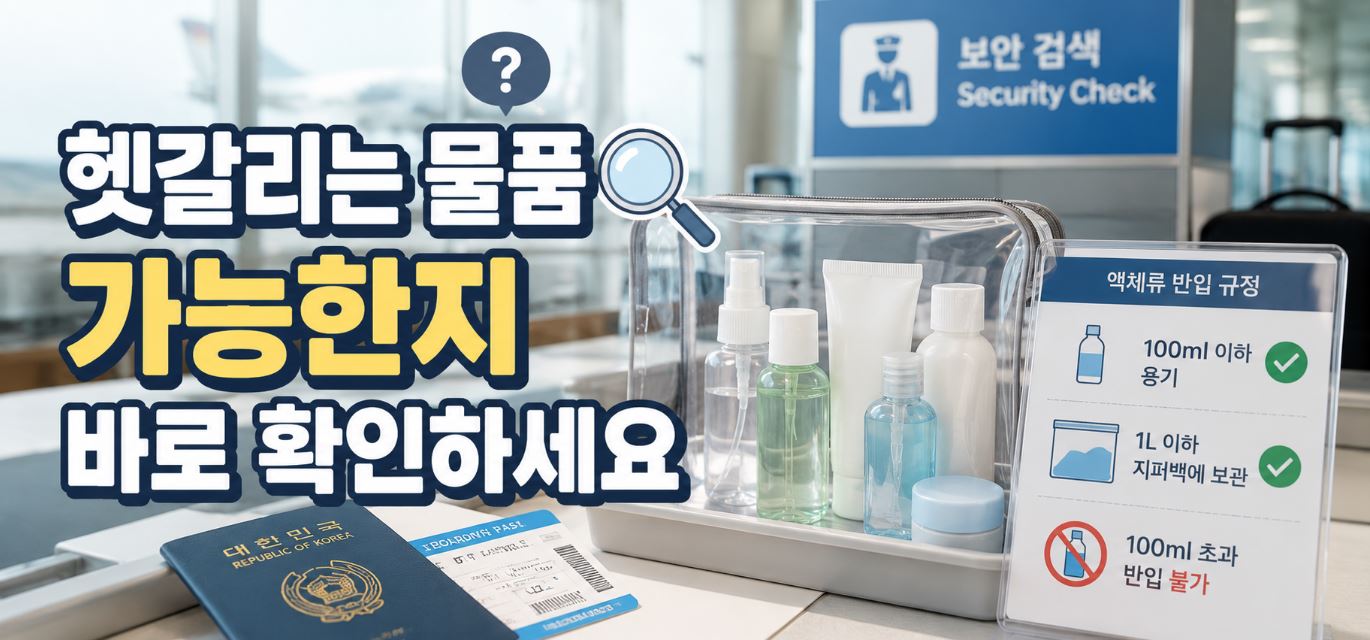 기내 반입 금지 물품 이것만 알면 됩니다 2026