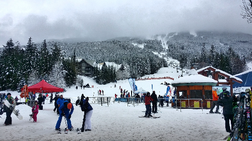 휘슬러 블랙콤 겨울의 전경
