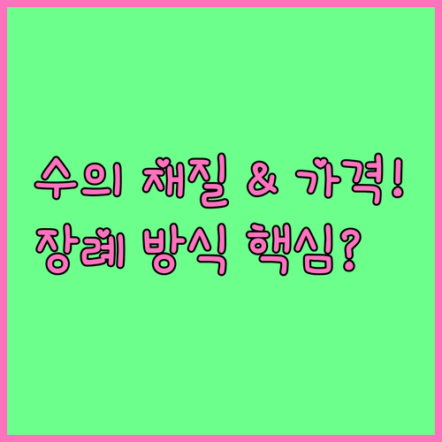 장례 방식에 따른 수의 재질과 합리적..