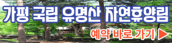 가평 국립 유명산 자연휴양림 예약