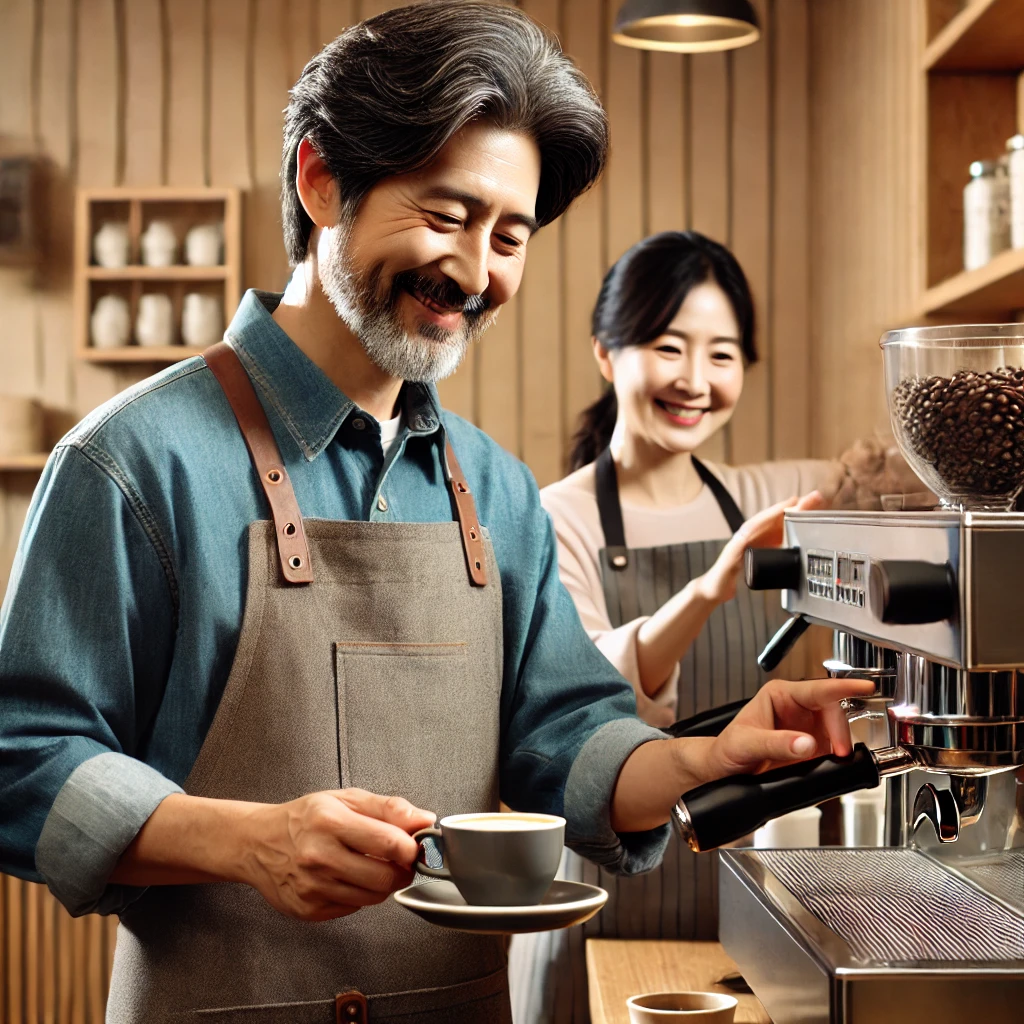 중년 부부의 커피숖 창업 사례 관련 이미지