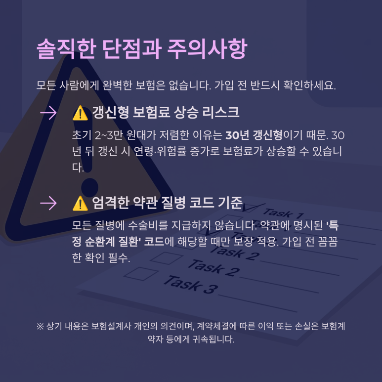 30년 주기 약관 갱신 변동성 및 지정 질병 분류코드 대조 작업의 중요성 안내 리포트