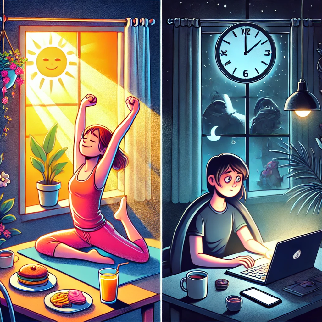 저녁형 인간이 아침형 인간보다 정신 건강에 취약한 이유